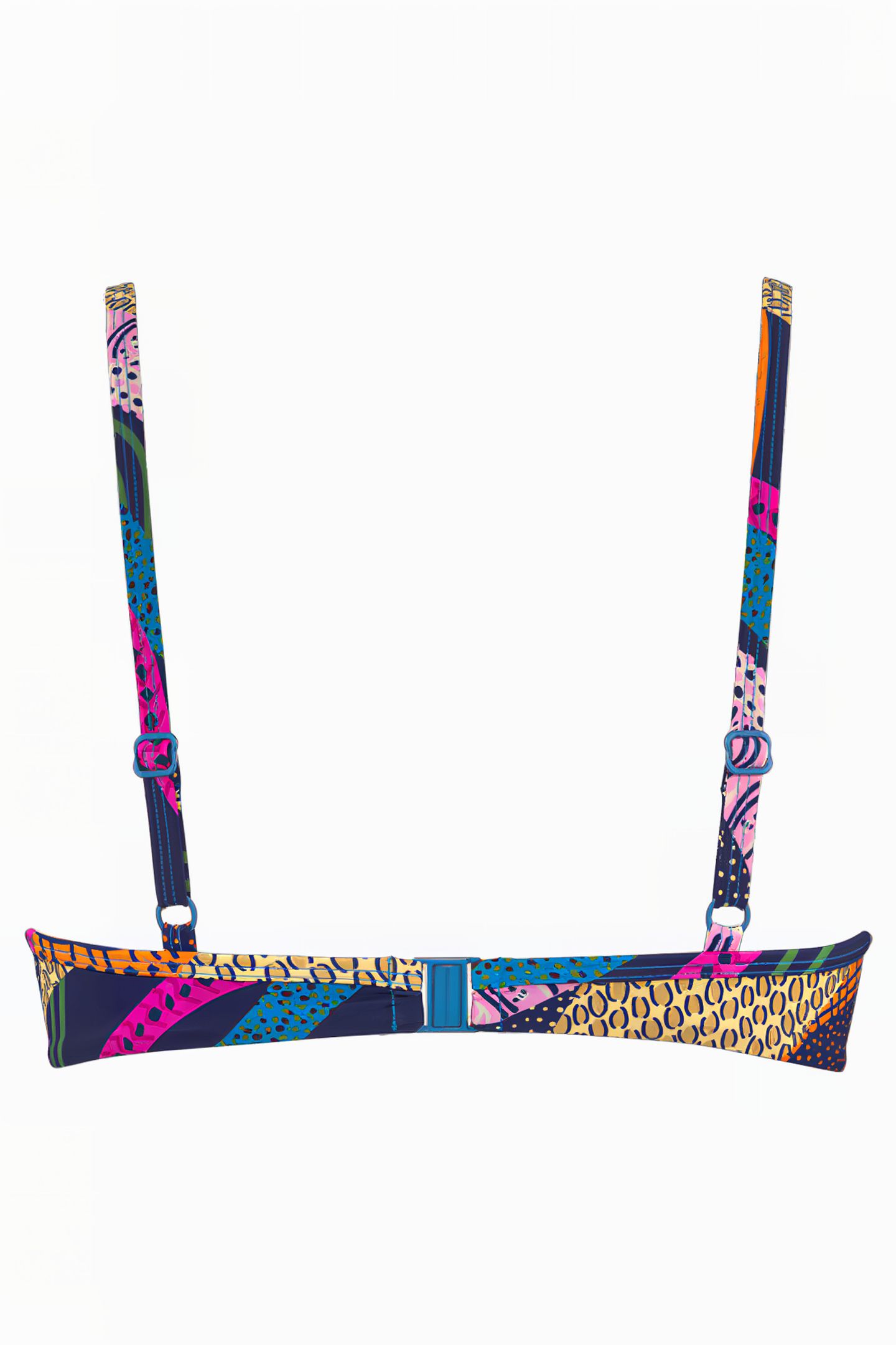 LOTUS DARK BLUE AND PURPLE PLUNGE BALCONY BIKINI TOP 4