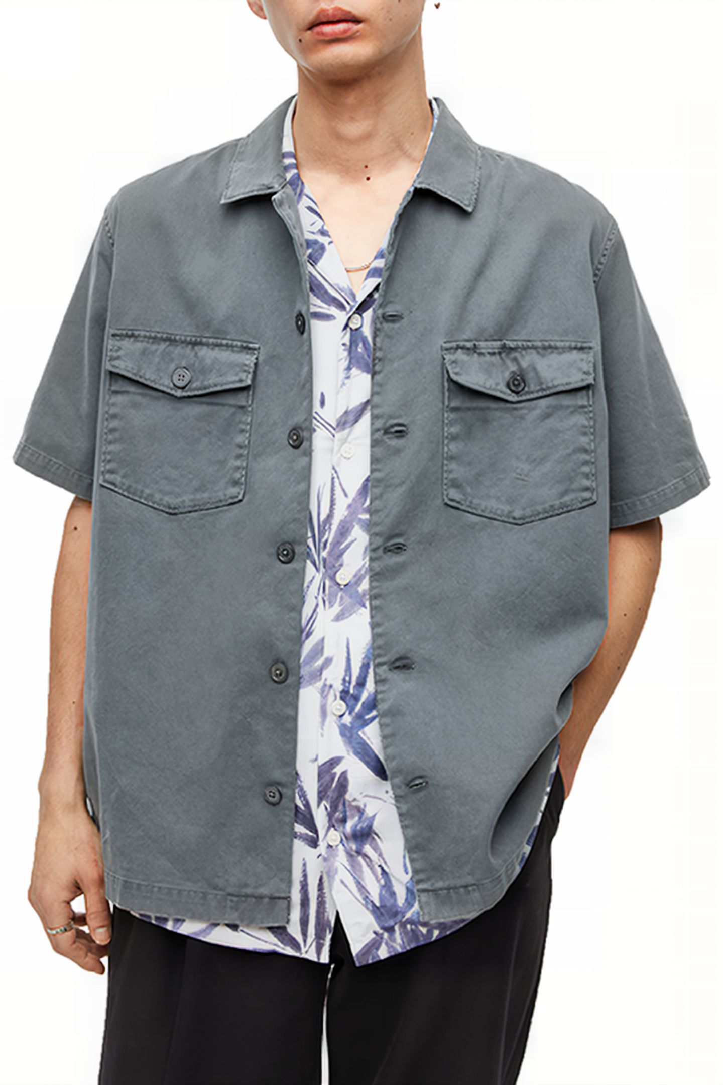 SPOTTER SS SHIRT ASTER BLUE 1