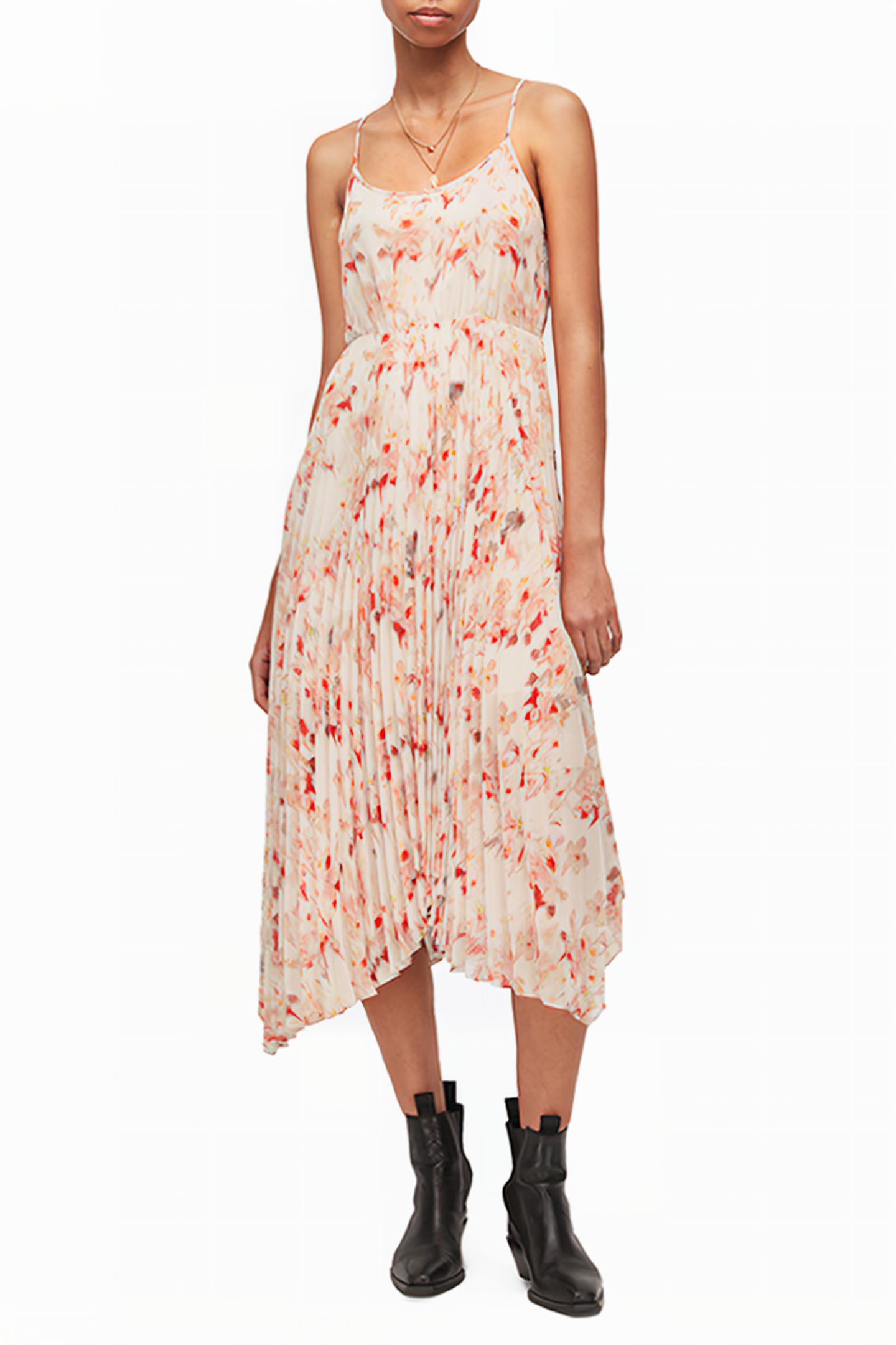 ZELMA MOMO DRESS CHALK WHITE/PINK 1