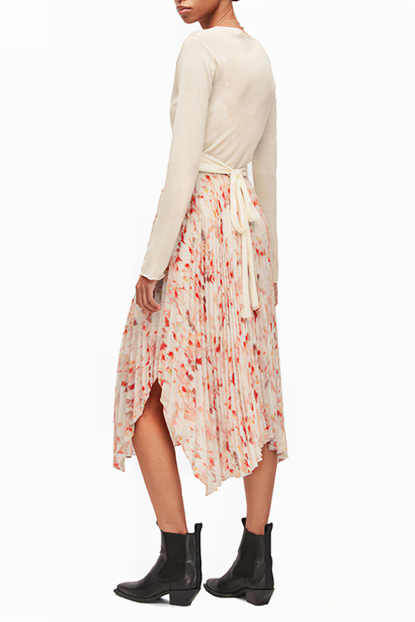 ZELMA MOMO DRESS CHALK WHITE/PINK 4