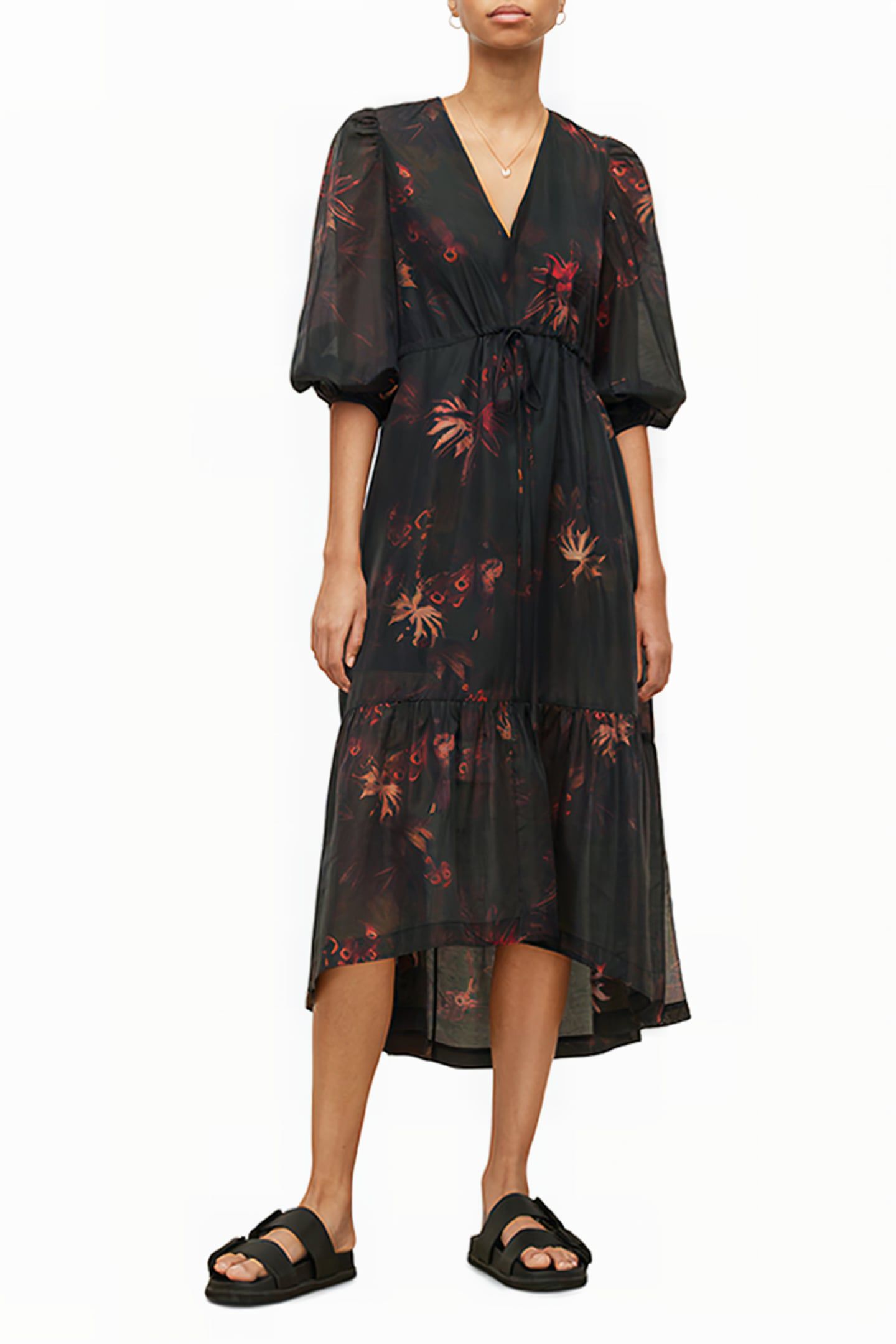 ROSI NILA DRESS DARK KHAKI GREEN 1
