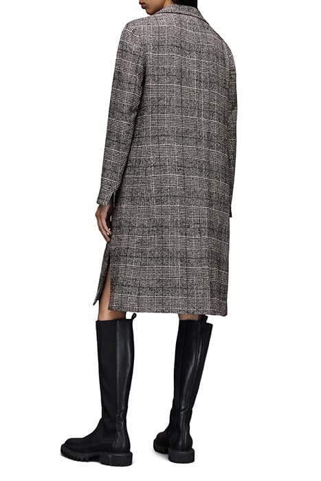DUSTIE CHECK DUSTER BLACK/WHITE 2