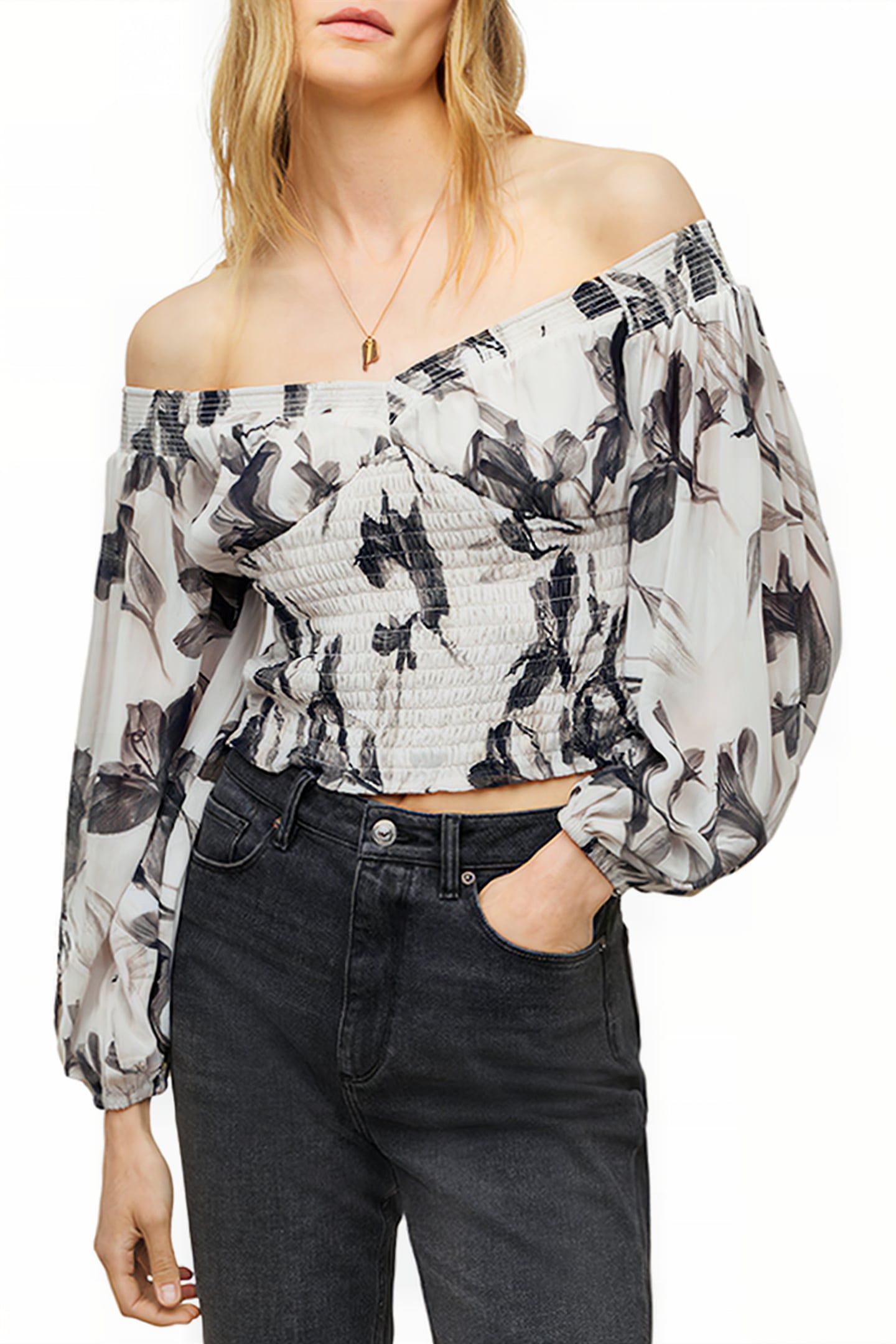 TIA IRIS TOP ECRU WHITE 1