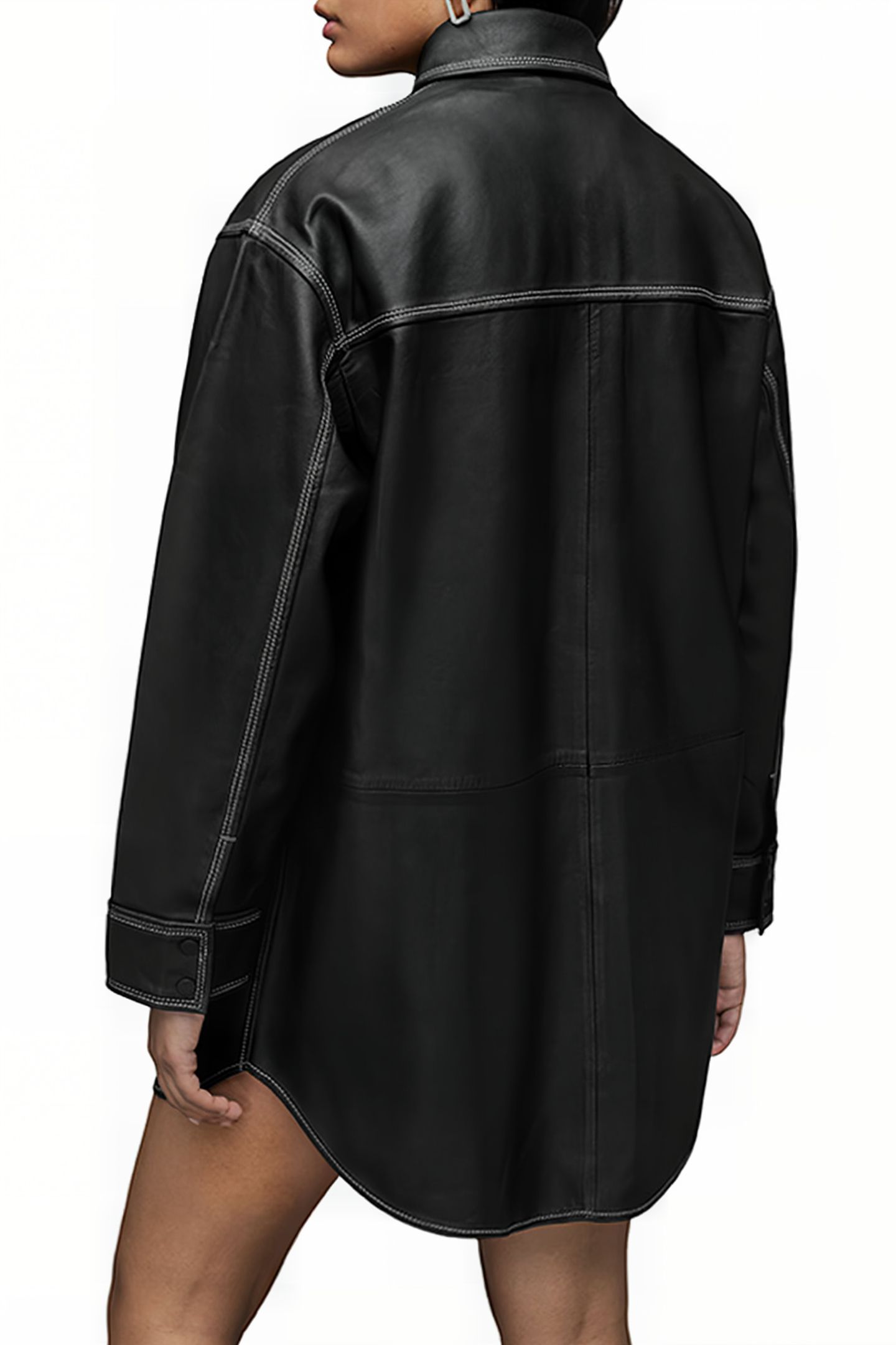 LILY LEATHER DRESS BLACK 2
