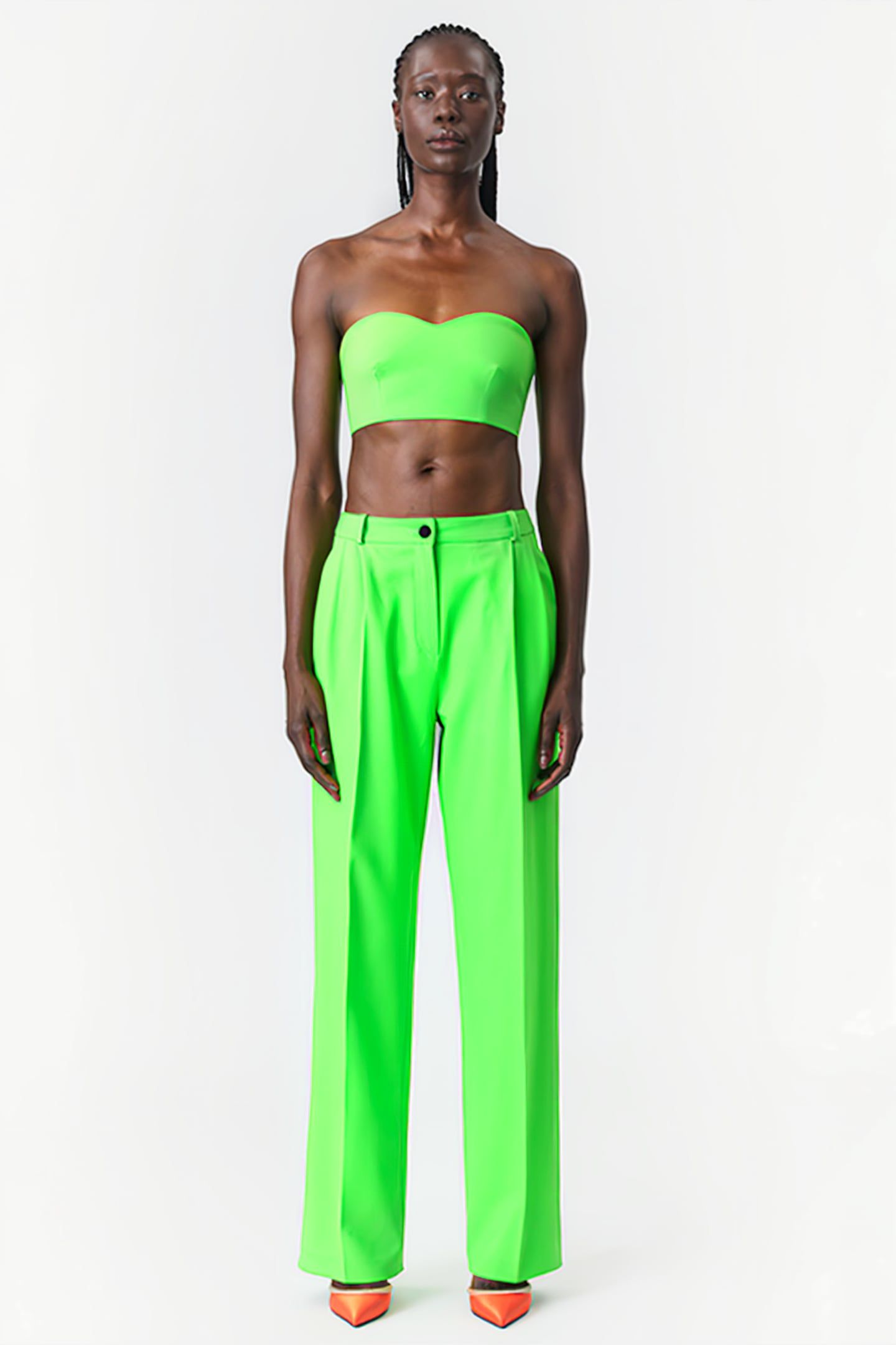 STRAPLESS BUSTIER TOP APPLE GREEN 1