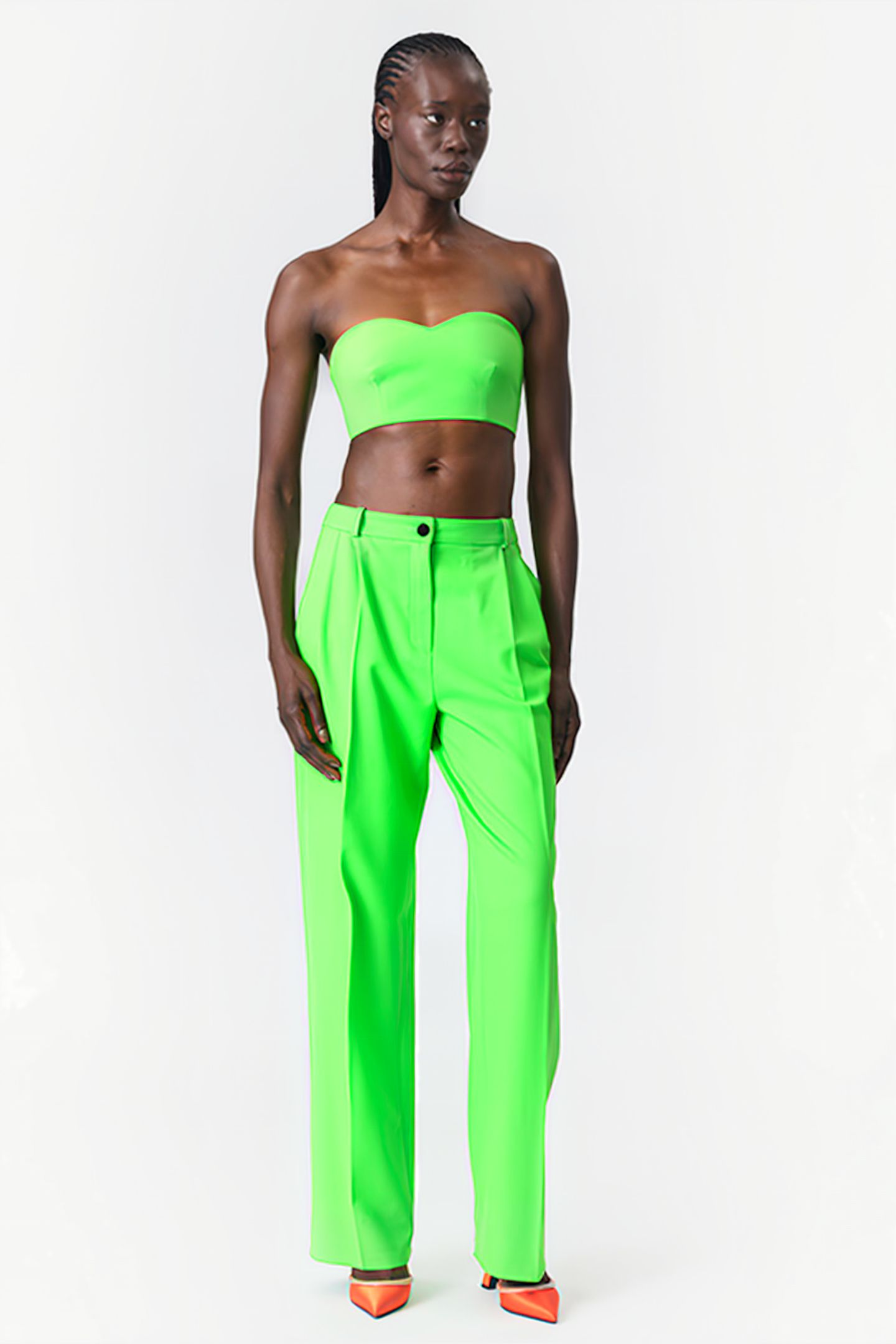 STRAPLESS BUSTIER TOP APPLE GREEN 2