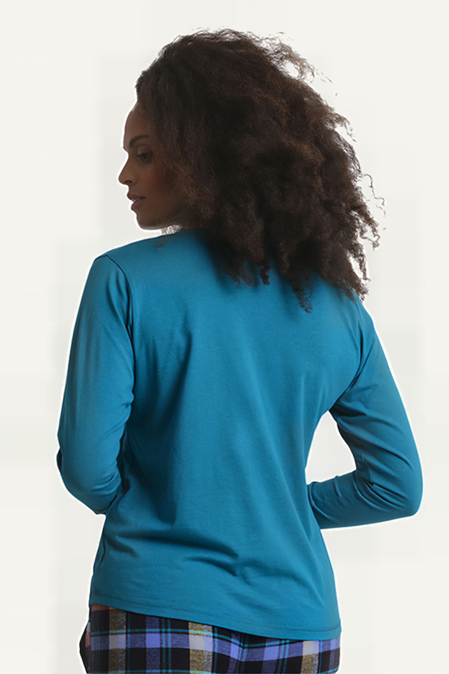 NW TOP TSHIRT LS FEMKE HELLO YOU JET GREEN 3