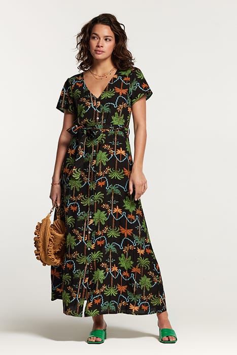 BRAZIL DRESS JAIPUR PALM BLACK 1