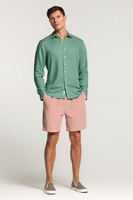 LUCAS LINEN SHIRT DEEP GRASS GREEN 4