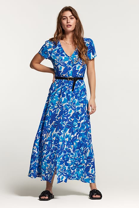 BRAZIL DRESS PAINTED FLOWER SPORTS BLUE 1