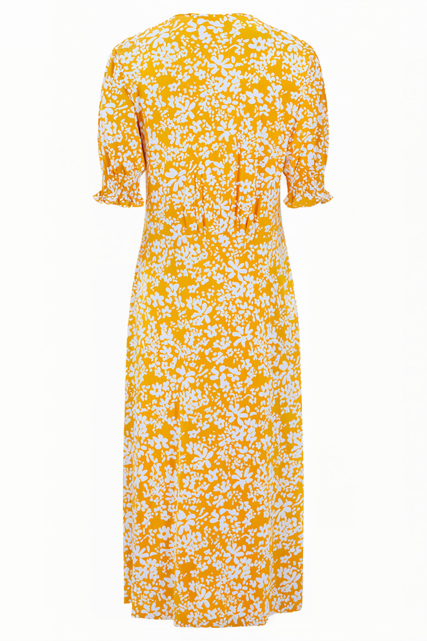VEE BUTTON-THRU M SAFFRON / WHITE 8