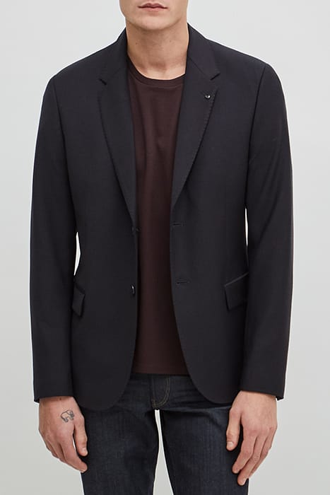 NAVY WASHABLE FLANNEL SUIT JACKET 1