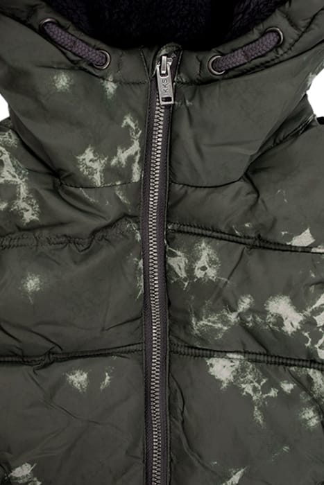 BOYS’ KHAKI TIE-DYE HOODED PADDED JACKET KHAKI 5