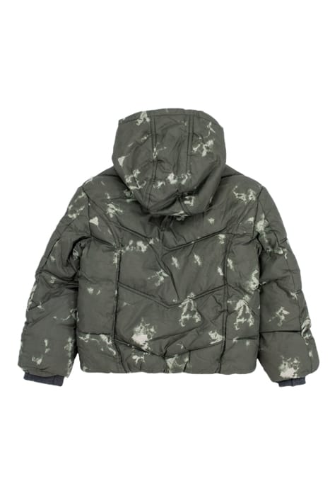 BOYS’ KHAKI TIE-DYE HOODED PADDED JACKET KHAKI 2