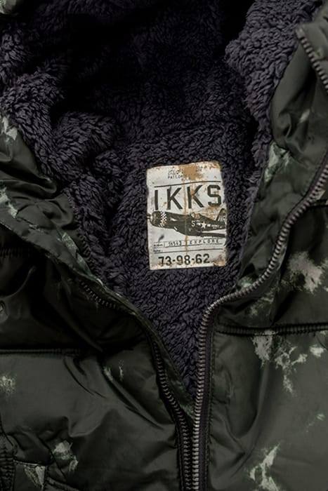 BOYS’ KHAKI TIE-DYE HOODED PADDED JACKET KHAKI 6