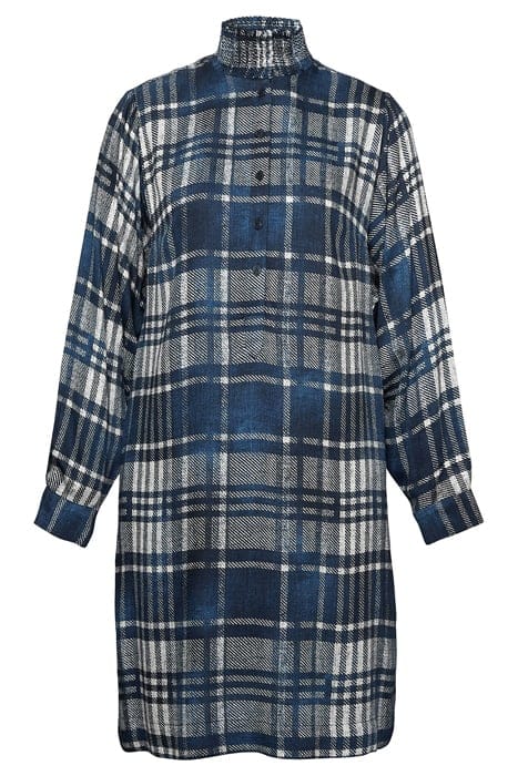 SMOCK COLLAR SHORT LS DRESS MULTI 1
