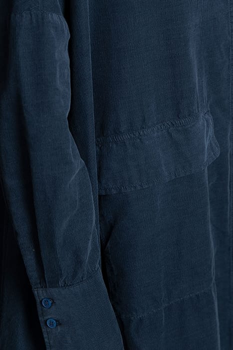 LS WIDE DRESS LARGE PKT BLUE 2