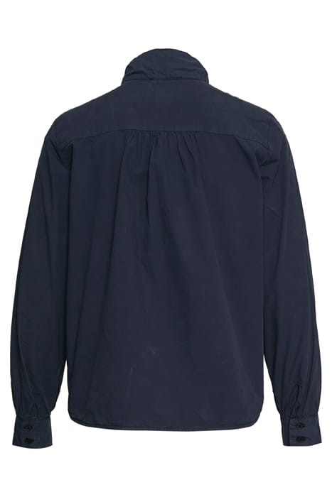 SHIRT LS DETACHABLE SCARF BLUE 5