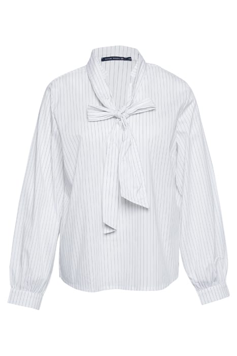 SHIRT LS DETACHABLE SCARF WHITE 1