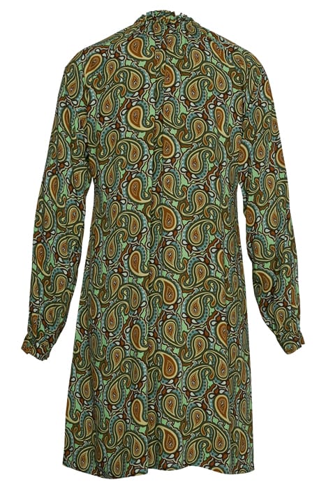 RUFFLED COLLAR LS DRESS MULTI 4