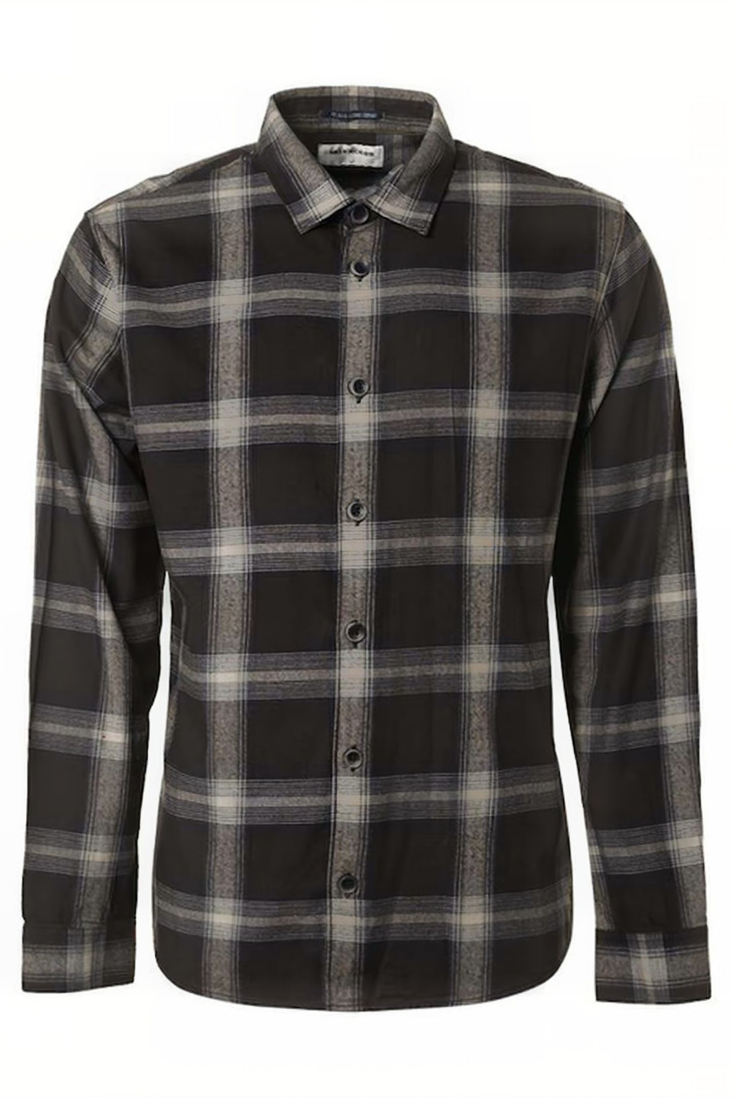 SHIRT CHECK RESPONSIBLE CHOICE COTTON COFFEE 1