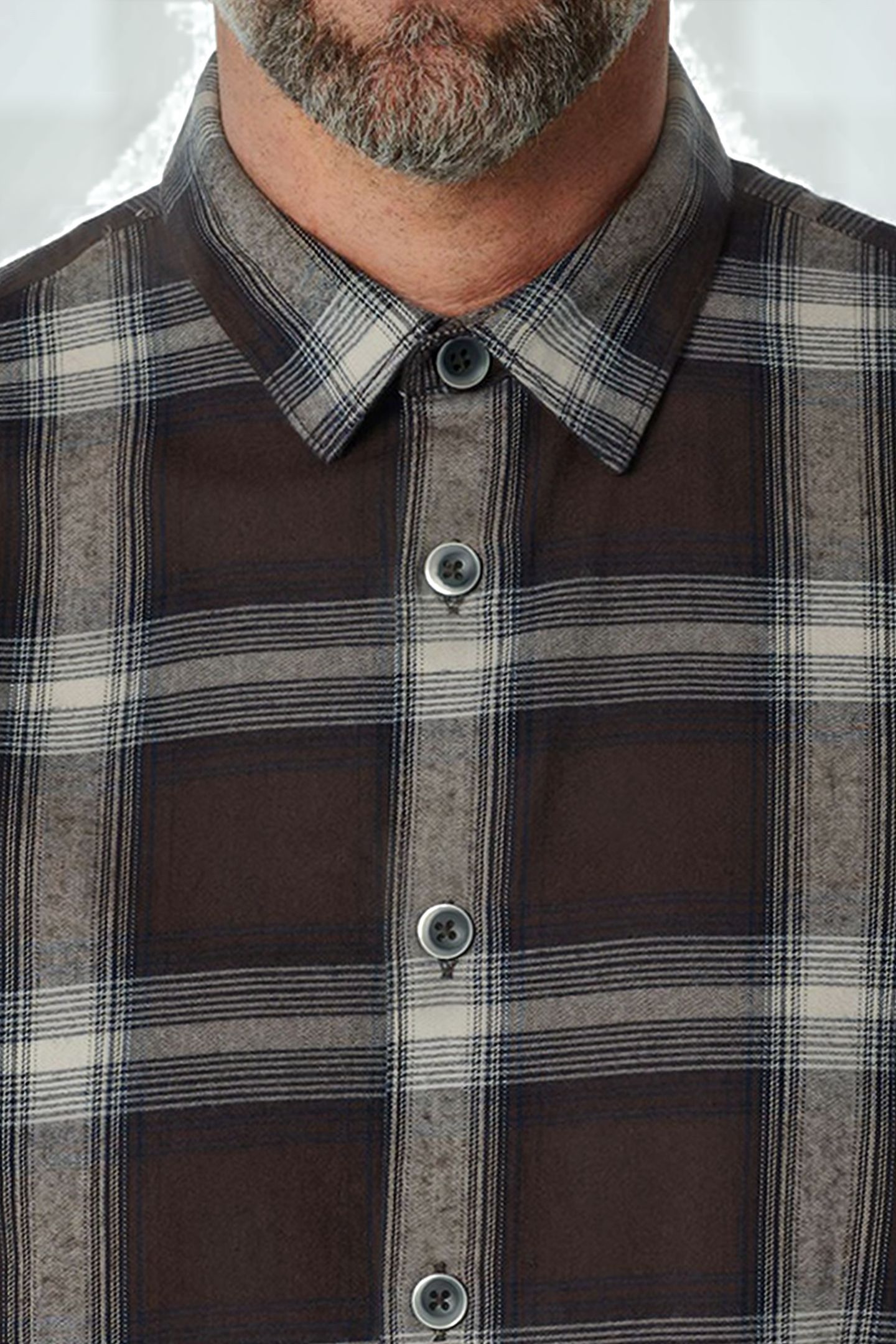 SHIRT CHECK RESPONSIBLE CHOICE COTTON COFFEE 5