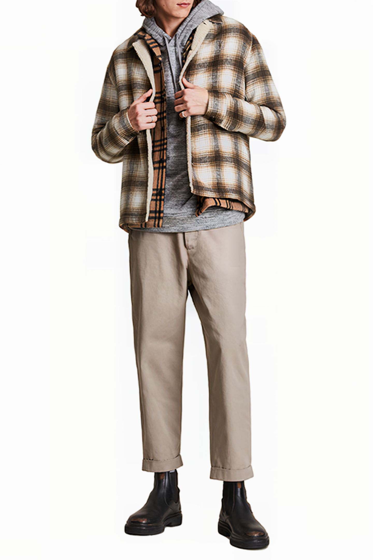 EASTFORK JACKET WHITE/BROWN 2