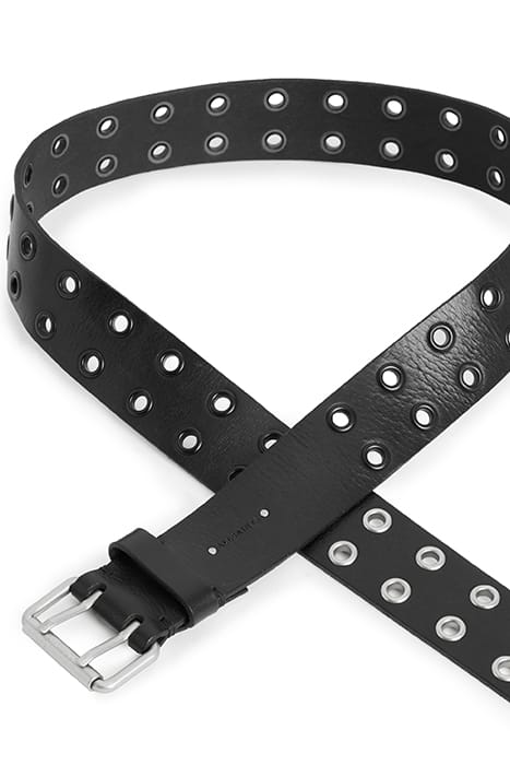 ALANNAH MIX BELT MATTE BLACK/NICKEL 3