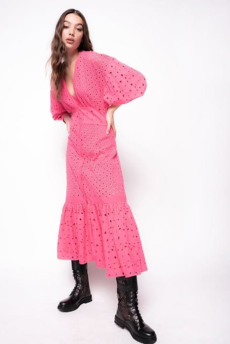 ACIREALE ABITO SANGALLO PATCH HOT PINK 2