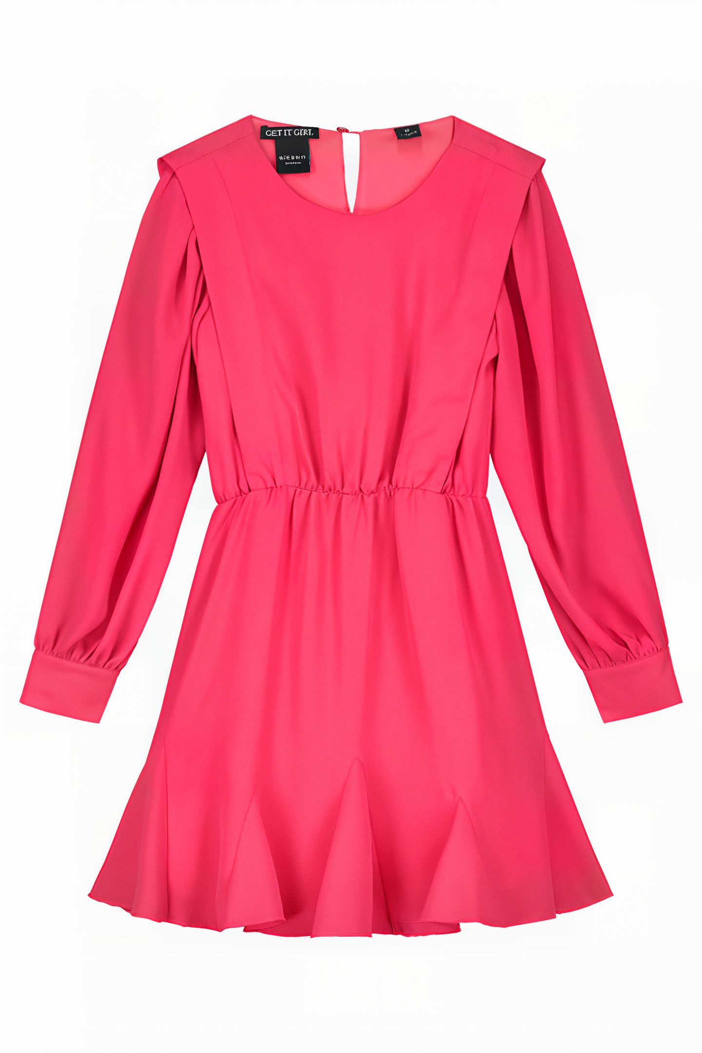 WINONA DRESS SOLID HOT PINK 1