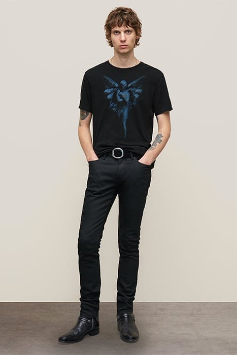 SS CREW TEE VINTAGE WASH - ANGEL STATUE BLACK 3