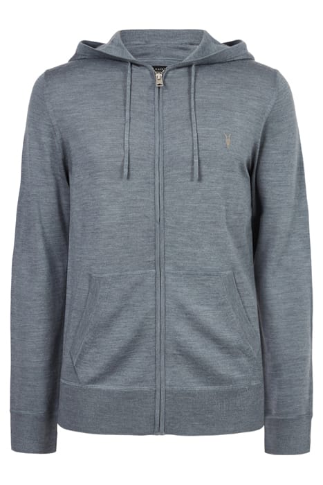 MODE MERINO ZIP HOOD COMO BLUE MARL 1