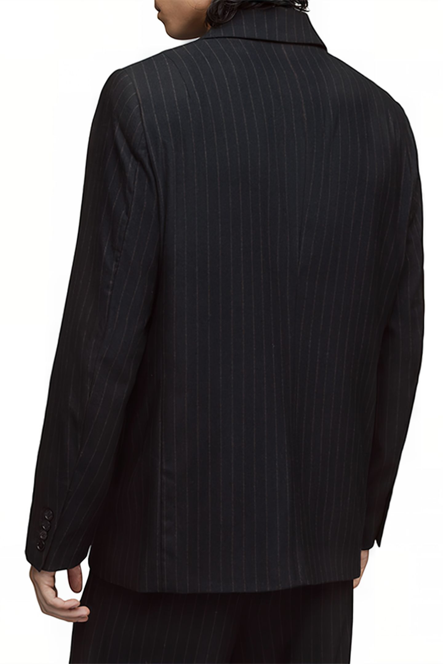 BLUES BLAZER PINSTRIPE BLK BRWN 2