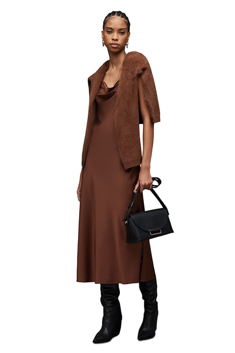 HADLEY DRESS WARM CACAO BROWN 4