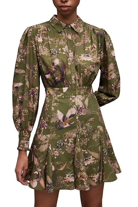 KEELEY PEGGY DRESS KHAKI GREEN 1