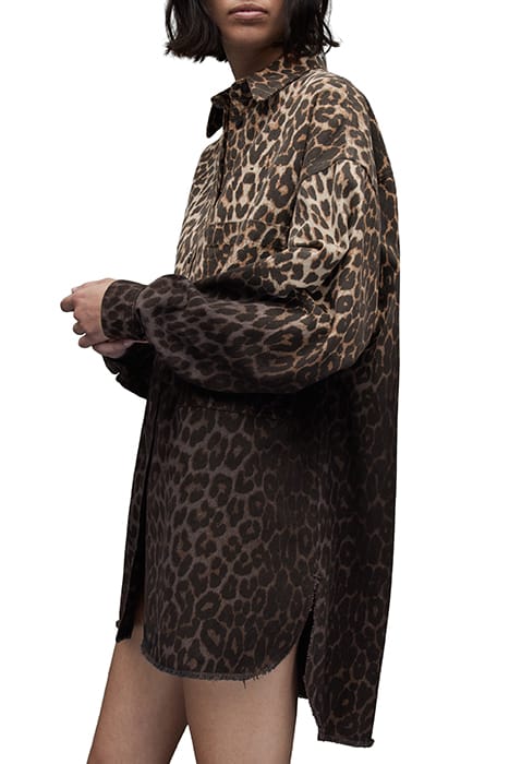 LILY LEPPO SHACKET D ANIMAL BROWN 4