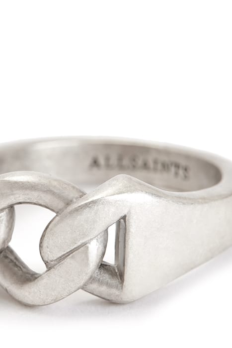 JAY CURB RING WARM SILVER 5