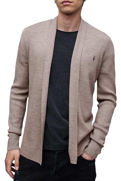MODE MERINO OPEN CAR STONE TAUPE MARL 1