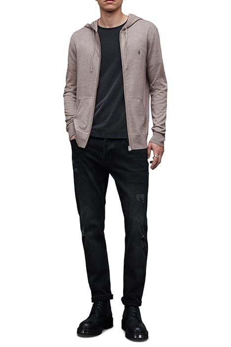 MODE MERINO ZIP HOOD STONE TAUPE MARL 3