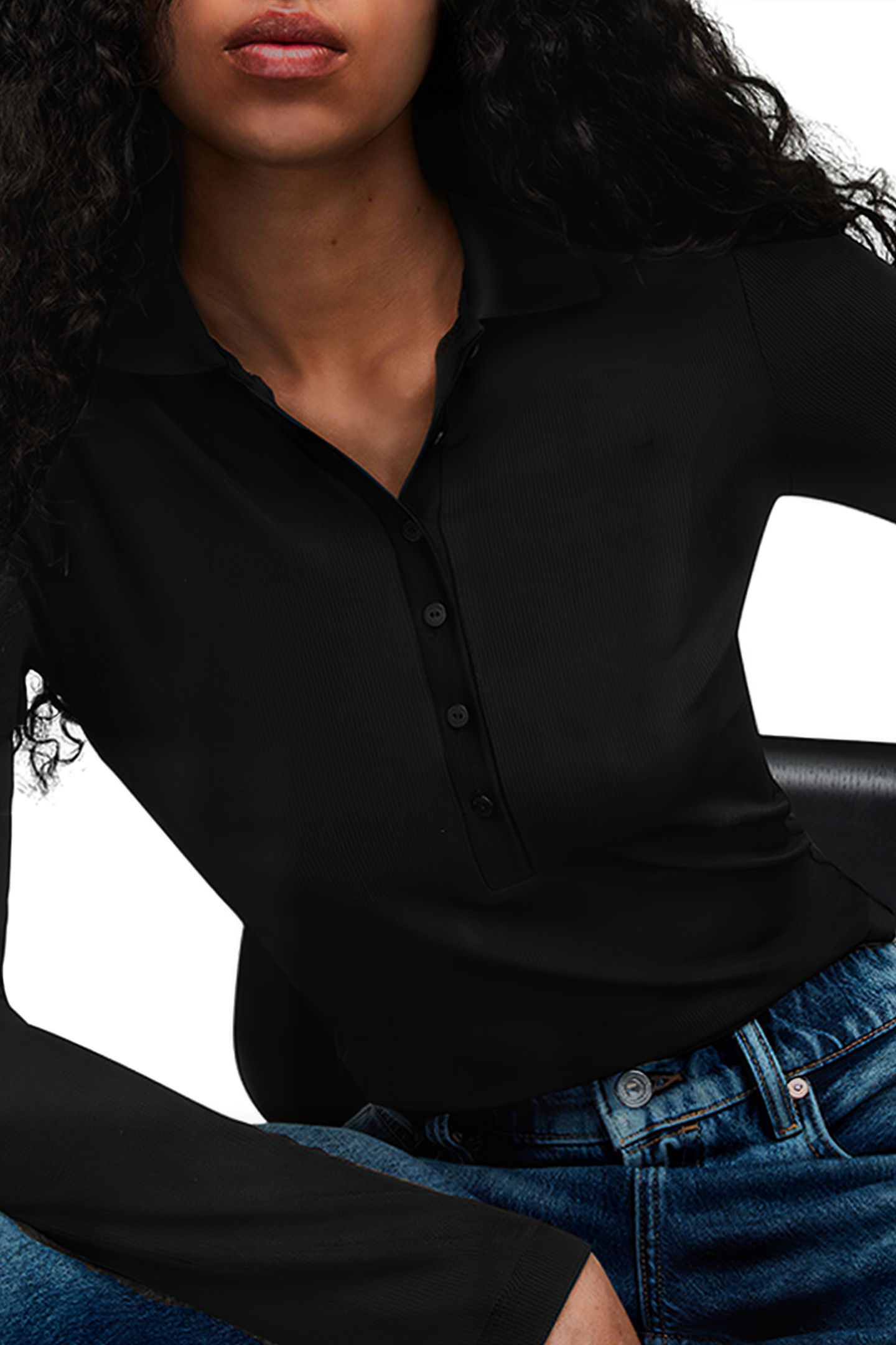 HALLIE LS POLO BLACK 4
