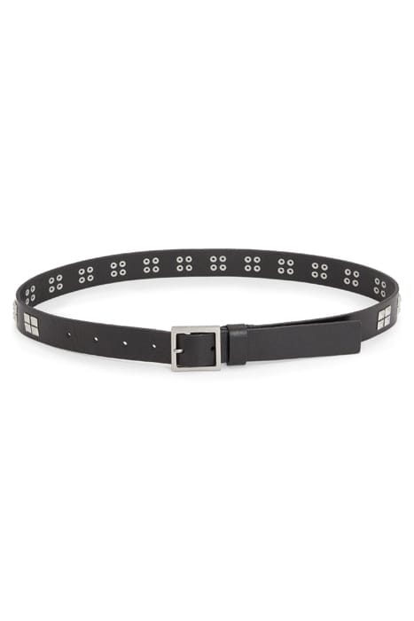 ALEXIA STUD BELT BLACK/DULL NICKEL 3