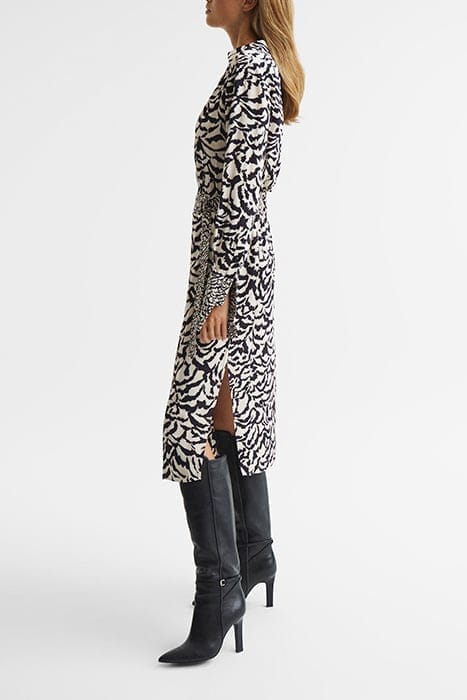 EVIE MIDI DRESS — BLACK/WHITE 4