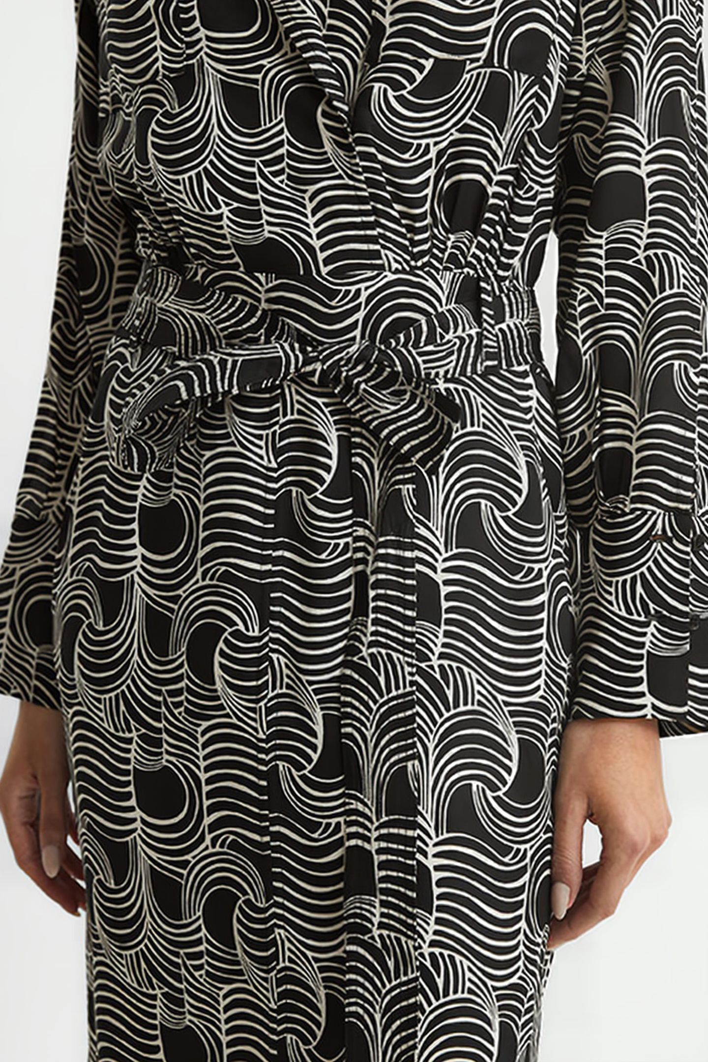 GEORGINA MIDI DRESS — CREAM/BLACK 6