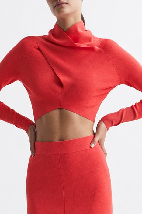 ELSIE LONG-SLEEVED TOP — CORAL 1