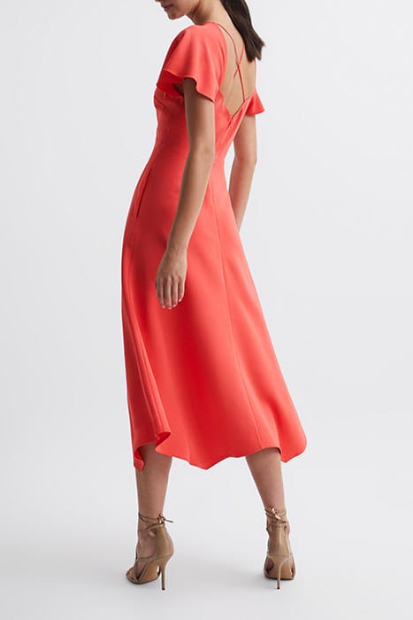 ELENI MIDI DRESS — CORAL 2