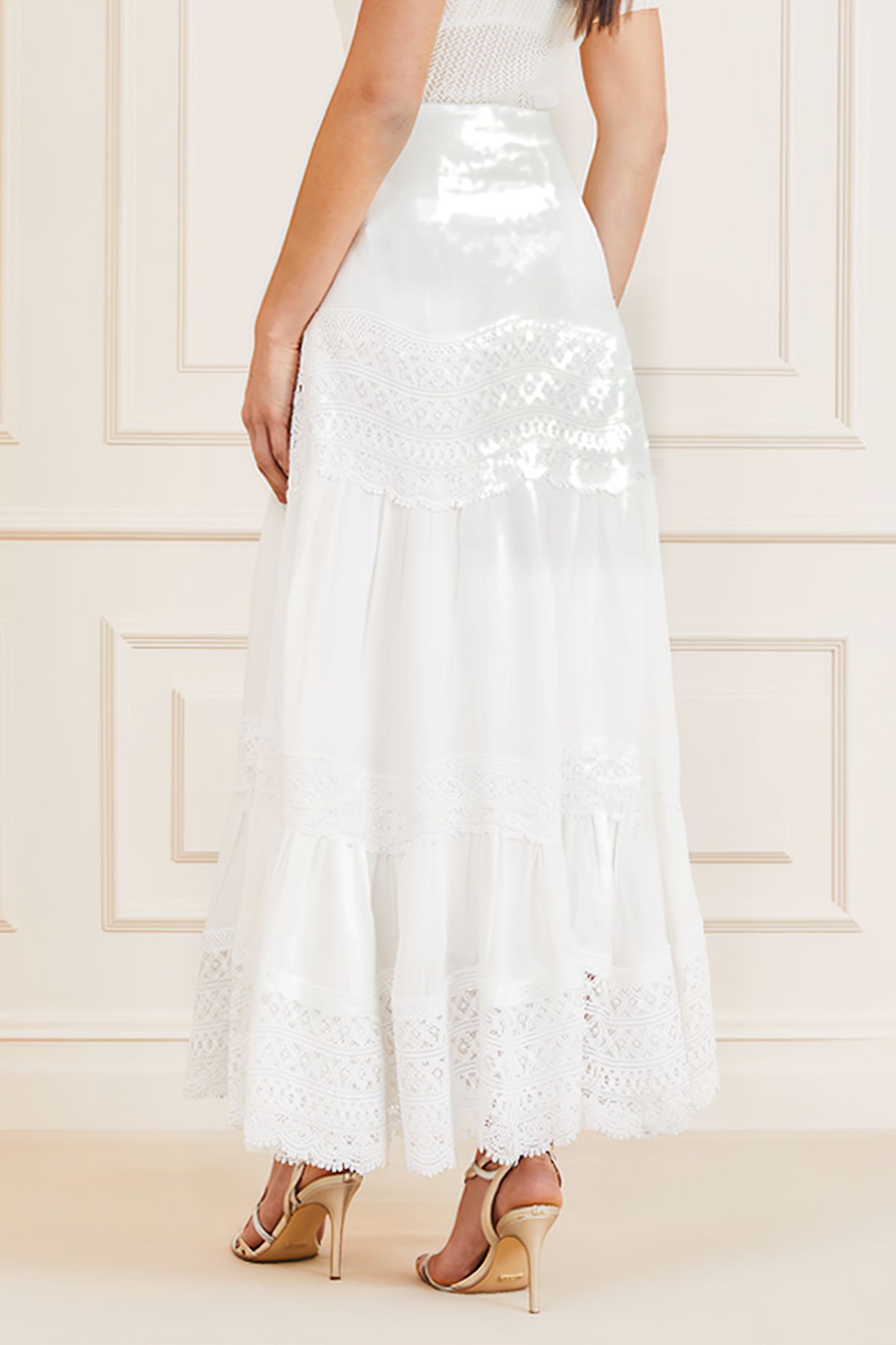 GUESS ECO LOU LOU SKIRT PALE PEARL 2