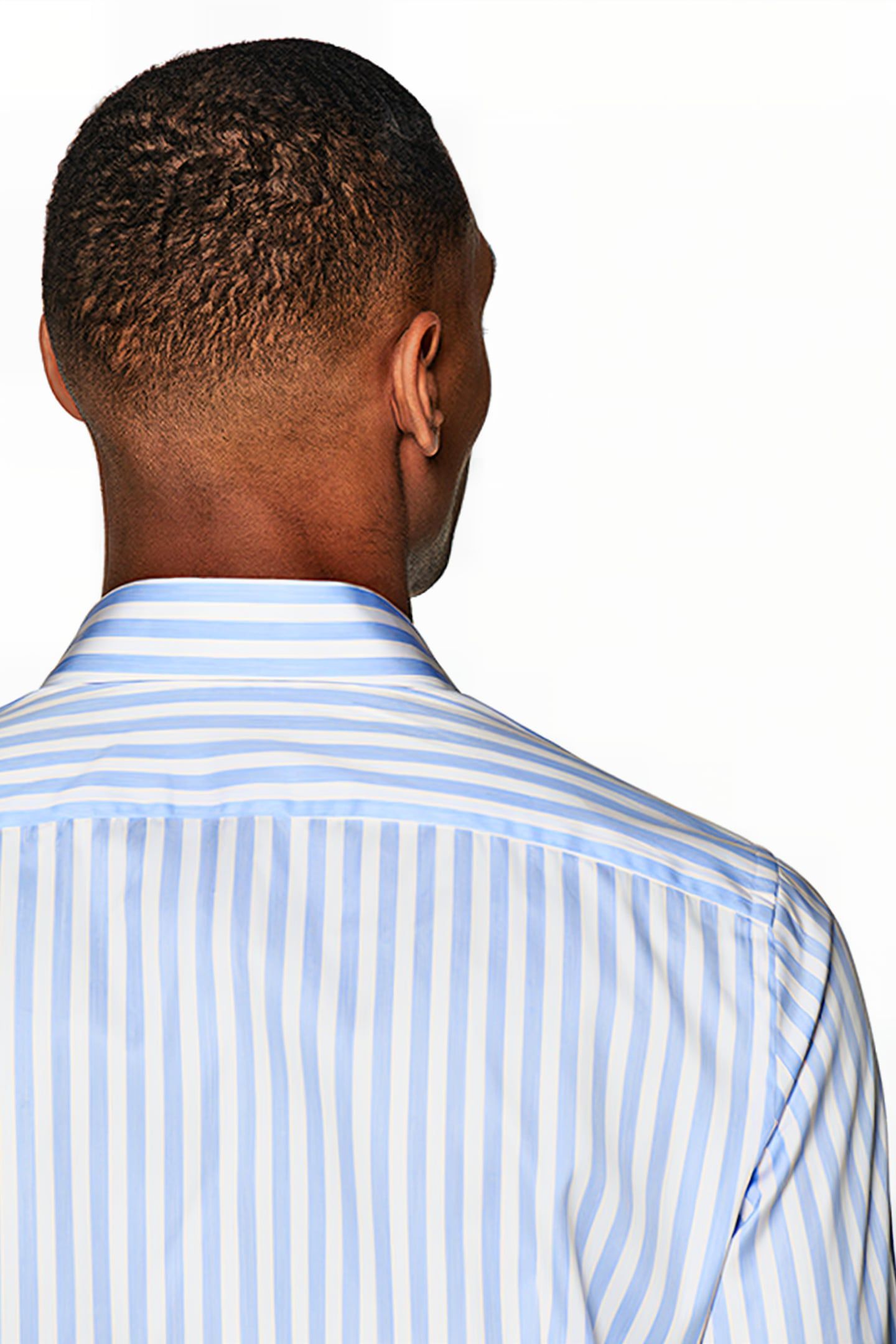 LIGHT BLUE STRIPED TWILL EXTRA SLIM FIT SHIRT 6