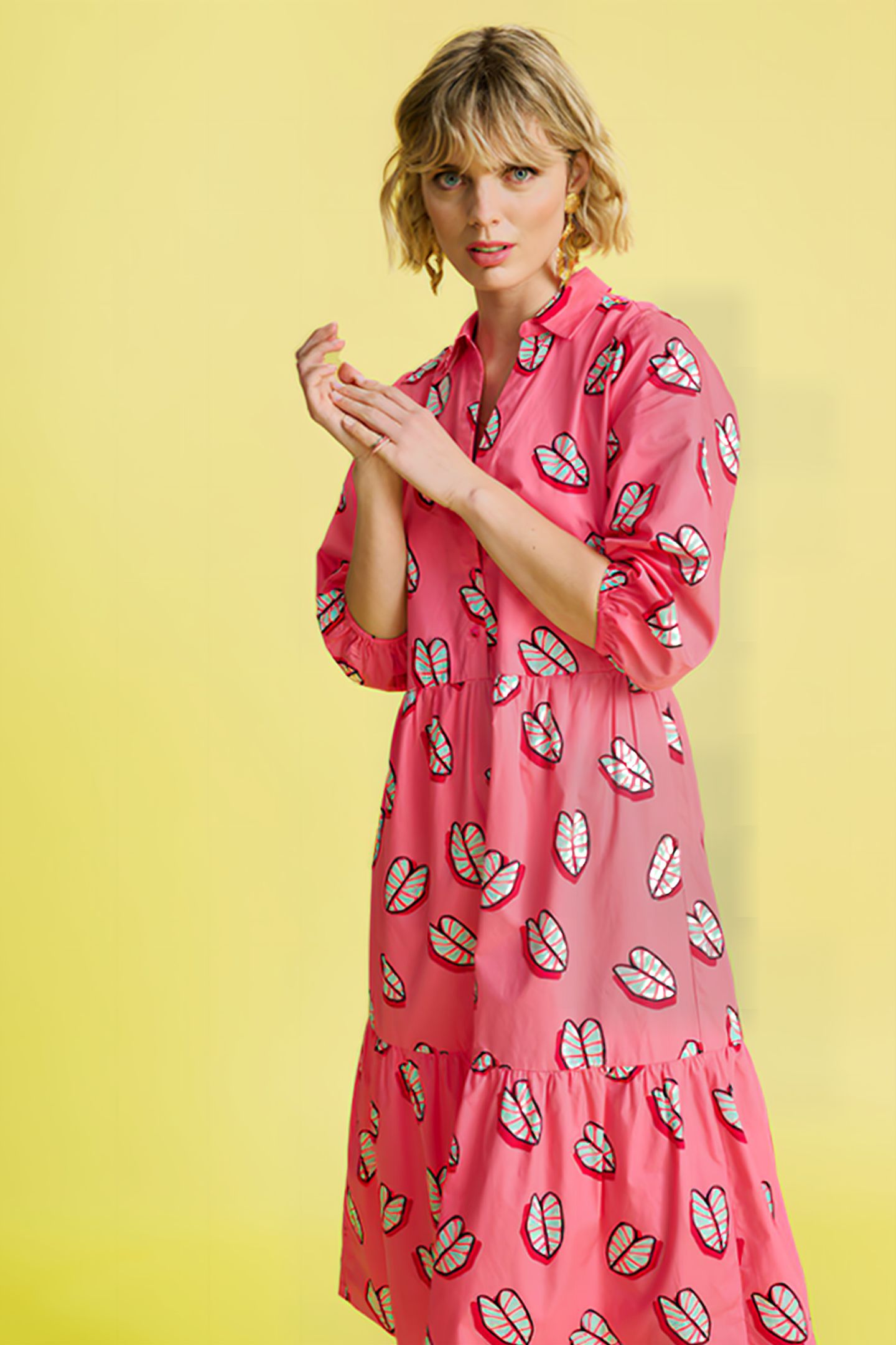 DRESS - LEAF IT PINK 6