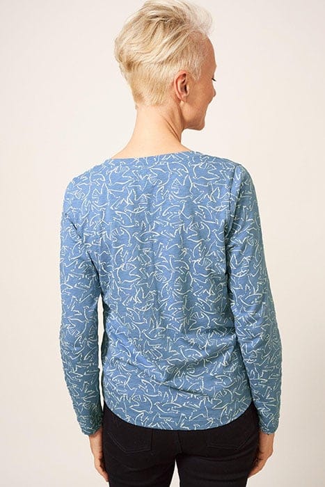 NELLY LS TEE BLUE PRINT 2
