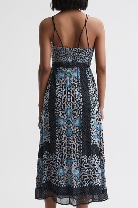 ALIANA MIDI DRESS — NAVY/BLUE 2